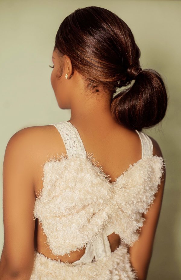 up close of the back view of fairy dress by Ria Kosher